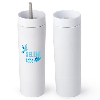 White Canyon 2-in-1 Tumbler & Sipper 16 oz. - Personalization Available from Positive Promotions