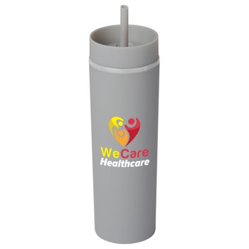 Gray Canyon 2-in-1 Tumbler & Sipper 16-Oz. - Personalization Available from Positive Promotions