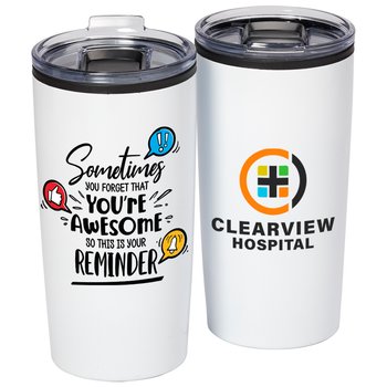 Sometimes You Forget That You're Awesome... ColorBlast 360° Teton Stainless-Steel Tumbler 20-Oz. - Personalization Available from Positive Promotions
