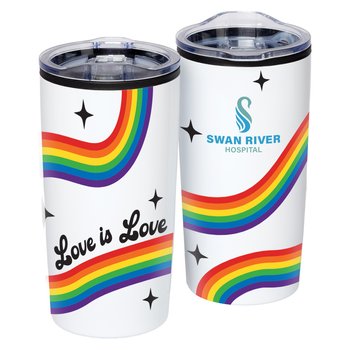 Love Is Love Teton Stainless-Steel Tumbler 20 oz. - Personalization Available from Positive Promotions
