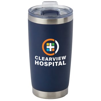 Navy Templock Stainless-Steel Vacuum-Insulated Tumbler 20 oz. - Personalization Available from Positive Promotions