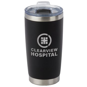 Black Templock Stainless-Steel Vacuum-Insulated Tumbler 20 oz. - Laser-Engraved Personalization Available from Positive Promotions