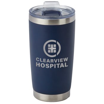 Navy Templock Stainless-Steel Vacuum-Insulated Tumbler 20 oz. - Laser-Engraved Personalization Available from Positive Promotions