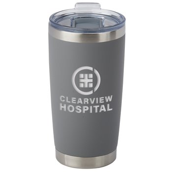 Gray Templock Stainless-Steel Vacuum-Insulated Tumbler 20 oz. - Laser-Engraved Personalization Available from Positive Promotions