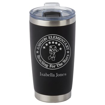 Black Templock Stainless-Steel Vacuum-Insulated Tumbler 20 oz. - Individual Name Personalization Available from Positive Promotions