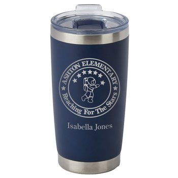 Navy Templock Stainless-Steel Vacuum-Insulated Tumbler 20 oz. - Individual Name Personalization Available from Positive Promotions