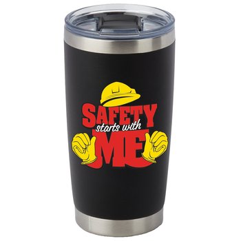 Workplace Safety Black Templock Stainless-Steel Vacuum-Insulated Tumbler 20 oz. - Personalization Available from Positive Promotions