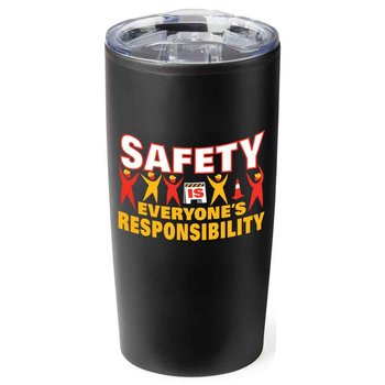 Workplace Safety Black Teton Stainless-Steel Tumbler 20 oz. - Personalization Available from Positive Promotions