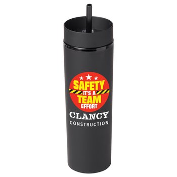 Workplace Safety Black Canyon 2-in-1 Tumbler & Sipper 16 oz. - Personalization Available from Positive Promotions