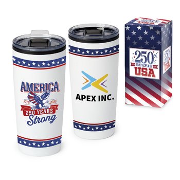 USA 250th Anniversary Eagle Teton Stainless-Steel Tumbler 20 oz. in Gift Box - Personalization Available from Positive Promotions