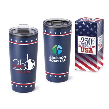 USA 250th Anniversary Statue of Liberty Teton Stainless-Steel Tumbler 20 oz. in Gift Box - Personalization Available from Positive Promotions
