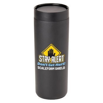 Workplace Safety Black 360 Sipper Push & Sip Double Wall SS Vacuum Insulated Spill Proof Tumbler 18-Oz. from Positive Promotions