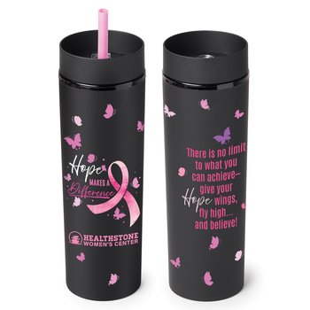 Hope Makes a Difference Canyon 2-in-1 Tumbler & Sipper 16 oz. - One-Color Personalization Available from Positive Promotions