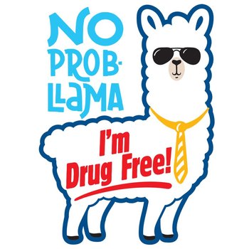 No Prob-llama: I'm Drug Free Temporary Tattoos - Pack of 100 from Positive Promotions