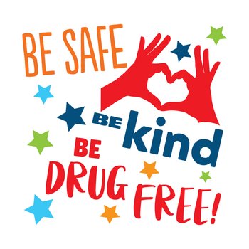 Be Safe, Be Kind, Be Drug Free! Temporary Tattoos - Pack of 100 from Positive Promotions