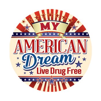 My American Dream: Live Drug Free Temporary Tattoos - Pack of 100 from Positive Promotions