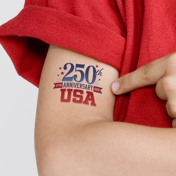 USA 250th Anniversary USA Temporary Tattoos - Pack of 100 from Positive Promotions