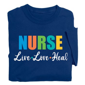 Nurse: Live, Love, Heal Unisex Short-Sleeved T-Shirt from Positive Promotions