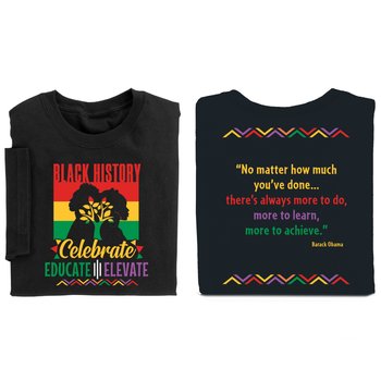 Black History: Celebrate, Educate, Elevate Youth 2-Sided T-Shirt from Positive Promotions