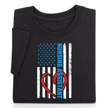Nursing Assistant Flag Unisex Short-Sleeved T-Shirt from Positive Promotions