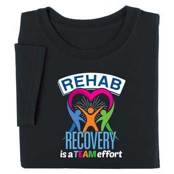 Rehab: Recovery Is a Team Effort Unisex Short-Sleeved T-Shirt from Positive Promotions