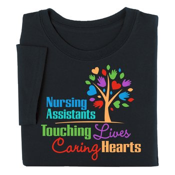 Nursing Assistants: Touching Lives, Caring Hearts Unisex Short-Sleeved T-Shirt from Positive Promotions