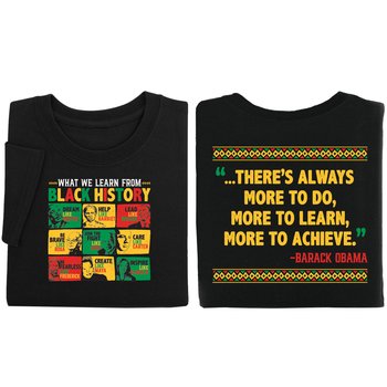 What We Learn From Black History Youth 2-Sided Short-Sleeved T-Shirt from Positive Promotions