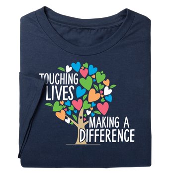 Touching Lives, Making a Difference Unisex Short-Sleeved T-Shirt from Positive Promotions