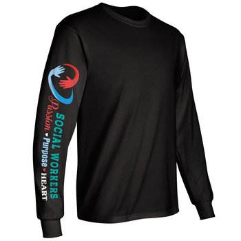 Social Workers: Passion, Purpose, Heart Unisex Long-Sleeved T-Shirt from Positive Promotions
