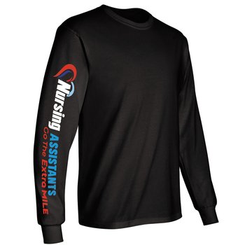 Nursing Assistants Go the Extra Mile Unisex Long-Sleeved T-Shirt from Positive Promotions