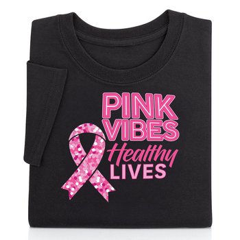 Pink Vibes, Healthy Lives Unisex T-Shirt from Positive Promotions