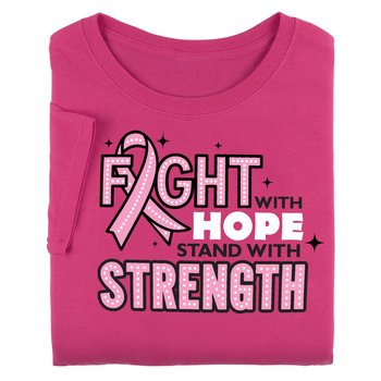 Fight With Hope, Stand With Strength Unisex T-Shirt from Positive Promotions