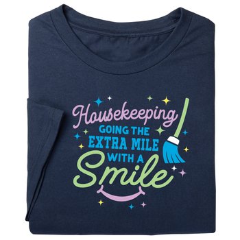 Housekeeping: Going The Extra Mile With A Smile Short Sleeve T-Shirt from Positive Promotions