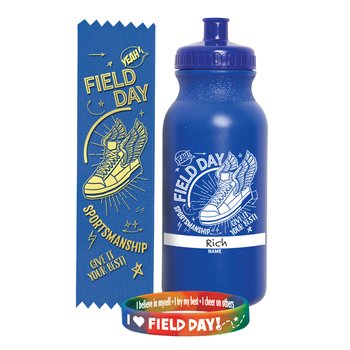 Field Day Sportsmanship Ribbon, Water Bottle, & Bracelet Combo from Positive Promotions