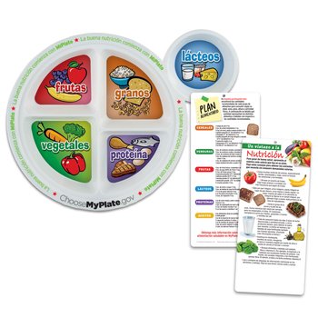Adult Portion Meal Plate With Glancer (Spanish) from Positive Promotions