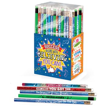 Success Begins With Believing You Can! Assorted Pencil Collection - Box of 150 from Positive Promotions