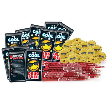 It's Cool To Be Drug Free 300-Piece Theme Kit from Positive Promotions