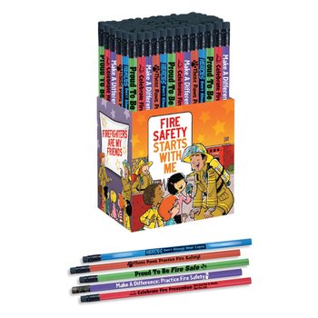Fire Safety Tips Heat-Sensitive Pencil Assortment - Pack of 150 from Positive Promotions
