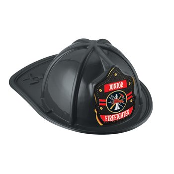 Black Junior Firefighter Stripes Firefighter Hat from Positive Promotions