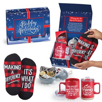 Warm Winter Wishes Holiday Box Gift Set | Positive Promotions 