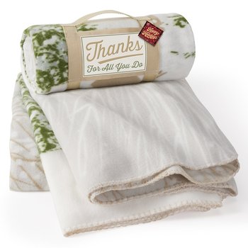Thanks for All You Do Winter Scene Roll-Up Eco Blanket from Positive Promotions