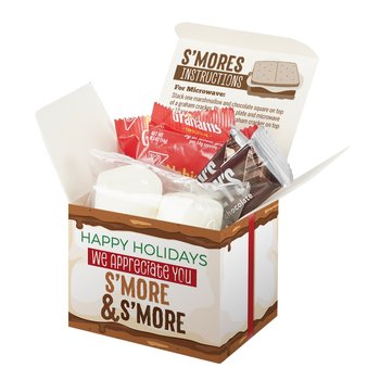 We Appreciate You S'more & S'more Treat Pack in Holiday Gift Box from Positive Promotions