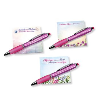 Mother's Stylus Pen & Sticky Pad Assortment - Pack of 24 from Positive Promotions