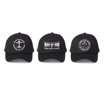 Religious Baseball Cap Assortment for Men - Pack of 3 from Positive Promotions