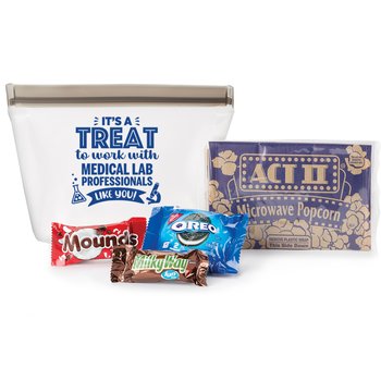 It's a Treat to Work With Medical Lab Professionals Like You! Reusable Food Storage Bag With Treats from Positive Promotions