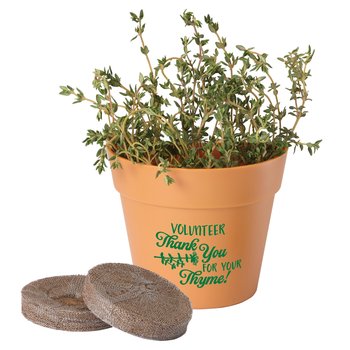 Volunteer: Thank You for Your Thyme! Bloomable Wall Planter Kit from Positive Promotions