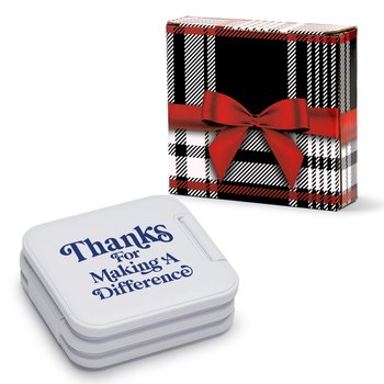 Thanks for Making a Difference 3-in-1 Fast-Charging MagSafe Foldable Wireless Charging Station in Holiday Gift Box from Positive Promotions