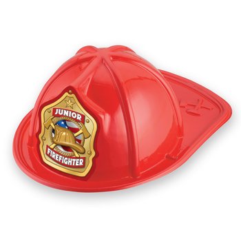 Red Junior Firefighter Gold-Sticker Fire Hat from Positive Promotions