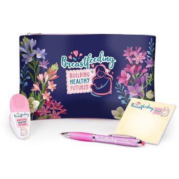 Breastfeeding: Building Healthy Futures Floral Pouch Kit from Positive Promotions
