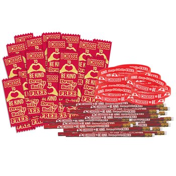 I Choose to Be Kind, Drug & Bully Free 300-Piece Theme Kit from Positive Promotions